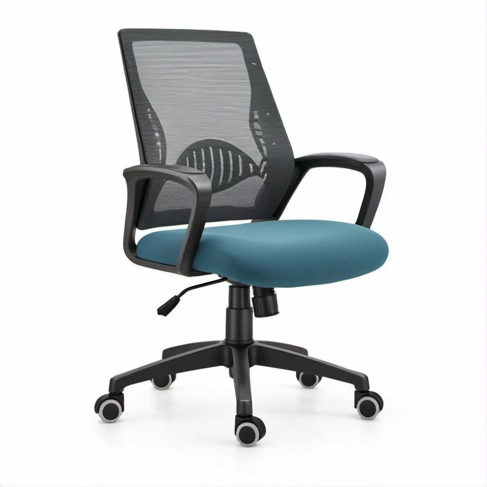 Sedia da ufficio ergonomica girevole Blu/Nero in rete, 60 x 60 x 90-100 cm